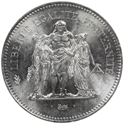 50 Francs Hercule 1974 1980 revers