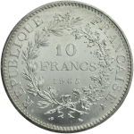 10 Francs Hercule Argent | Pièce Argent 900‰ (1964–1973)