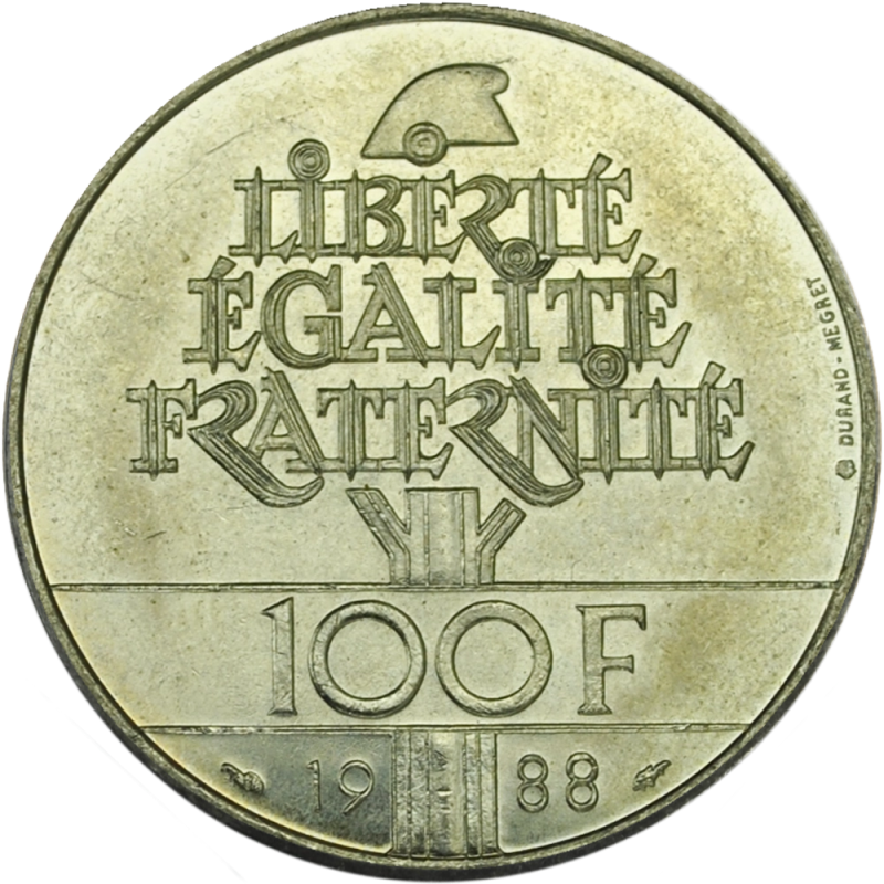 100 Francs Argent 1982 - 2002 avers