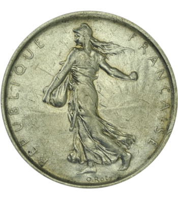 5 Francs Semeuse 1959-1969 revers