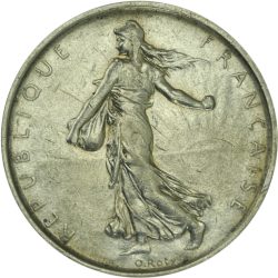 5 Francs Semeuse 1959-1969 revers