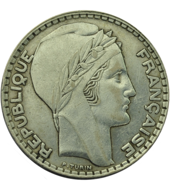 20 Francs Turin 1929 - 1939 avers