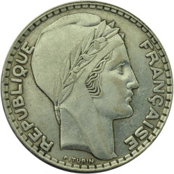 20 Francs Turin 1929 - 1939 avers