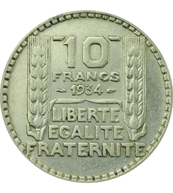 10 Francs Turin 1929 - 1939 revers