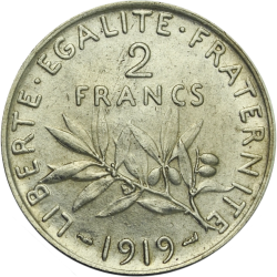 2 Francs Semeuse 1898 - 1920 avers
