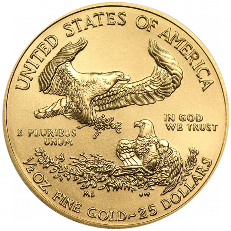 American Eagle 1/2 Once Or avers