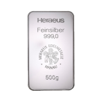 Lingot d’argent 500 g 999‰ | Investissement argent physique