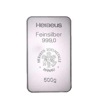 Lingot d’argent 500 g 999‰ | Investissement argent physique