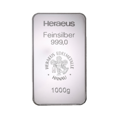 Lingot Argent 1 kg | Lingot Argent 999,9‰ d’Investissement