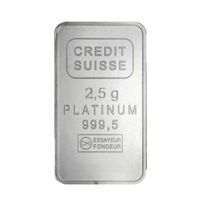 Lingotin 2,5 g Platine 999,5‰ | Investissement Platine