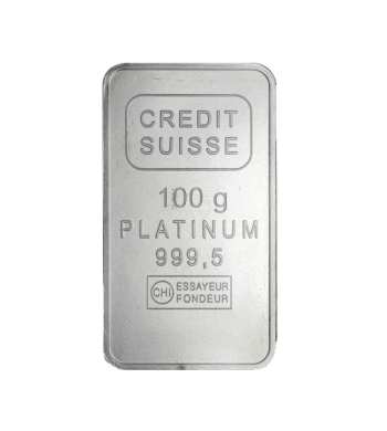 Lingot Platine 100 g 999,5‰ | Investissement Platine Physique