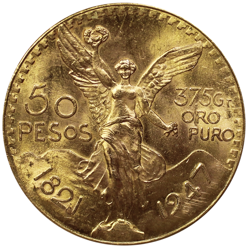 Pièce de 50 Pesos en Or avers