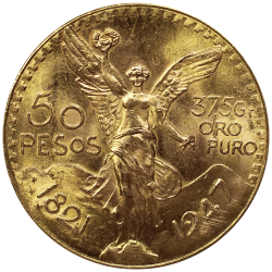 Pièce de 50 Pesos en Or avers