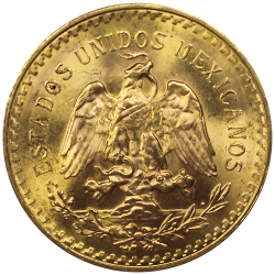 Pièce de 50 Pesos en Or revers