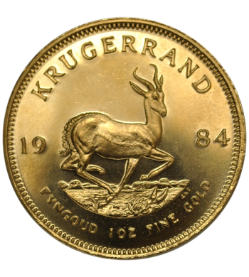 Pièce en or Krugerrand revers