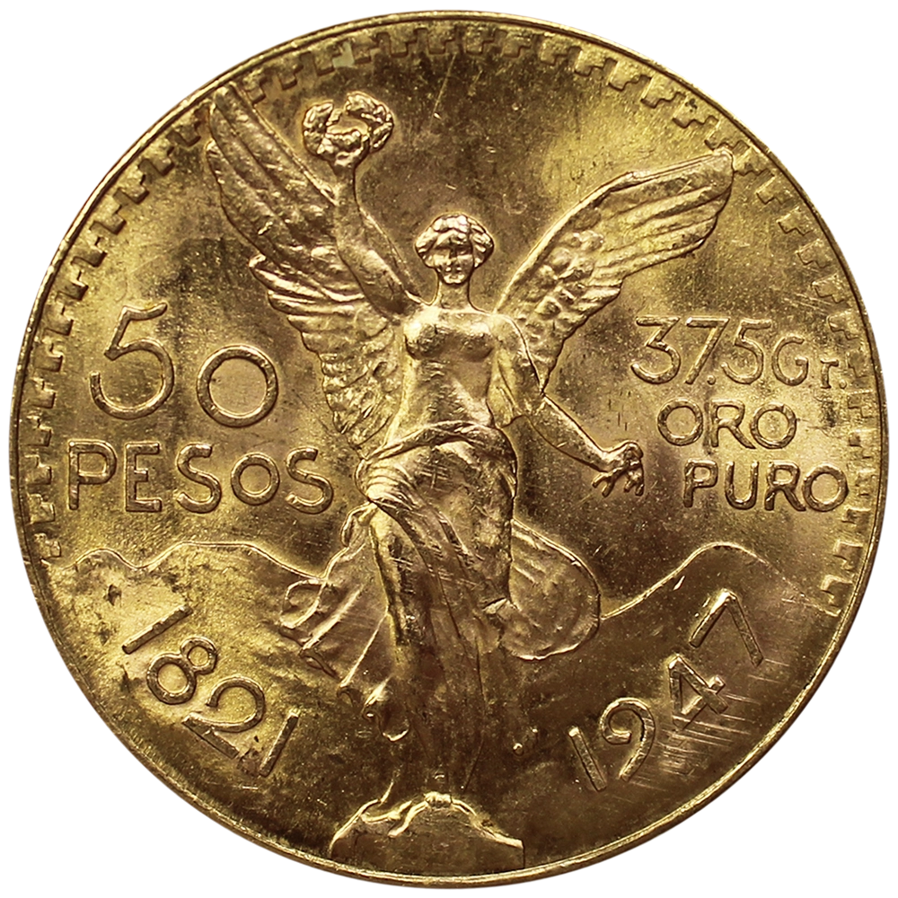 50 Pesos en Or